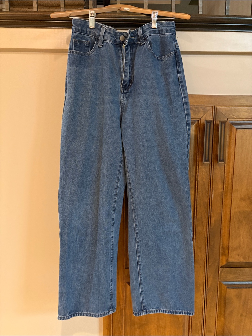 SHEIN High-Rise Baggy Denim Jeans in Blue
